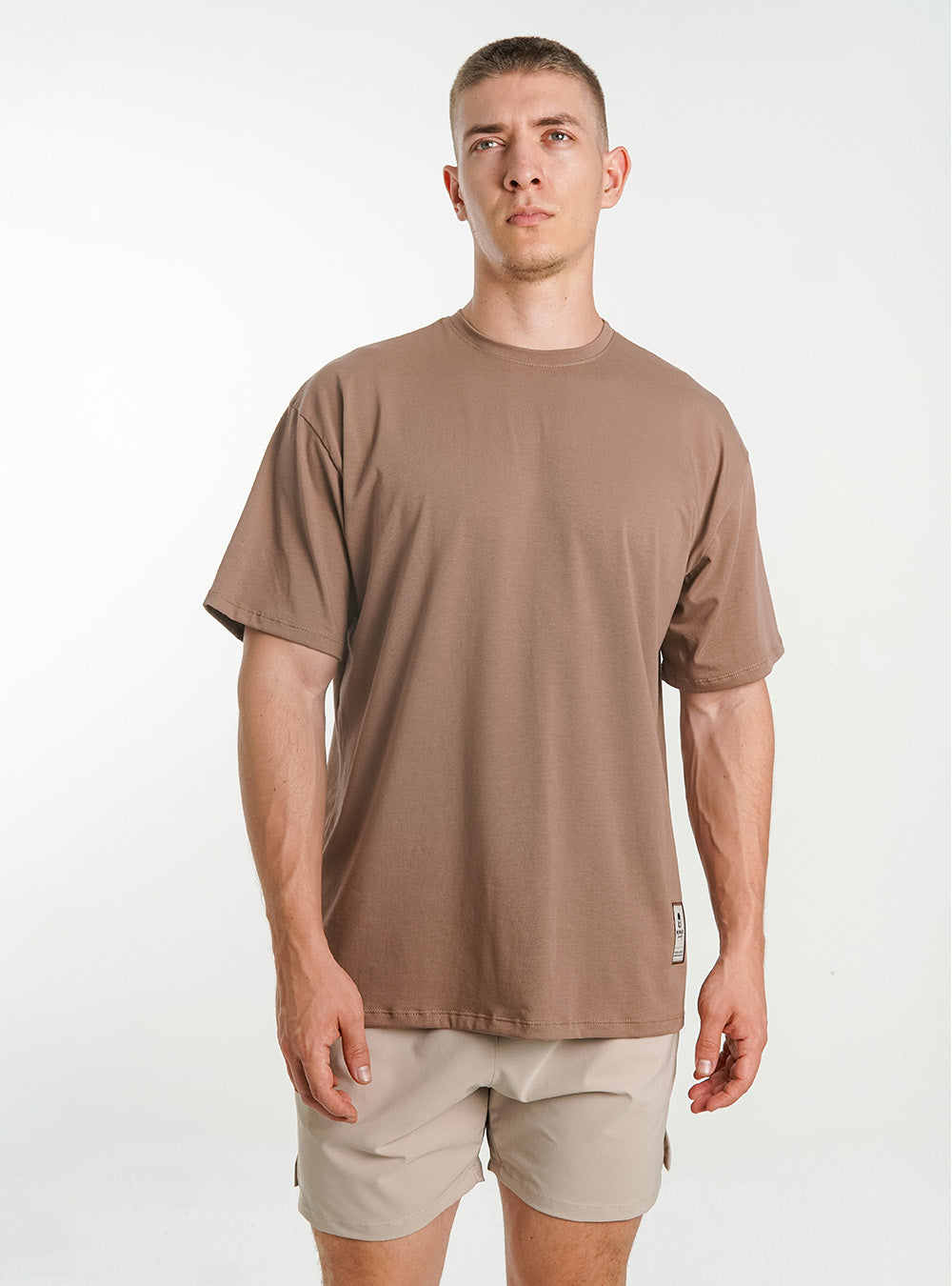 CAMISETA ALGODÓN TACTO FRÍO DISRUPTIVE CAFE CLARO