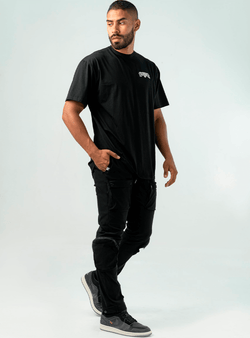 CAMISETA LOOSE FIT BE ESTAMPADA NEGRA