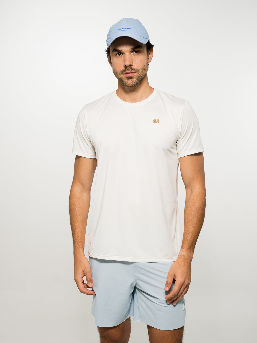 Camiseta Tela Fria Basica Crema Logo 3D