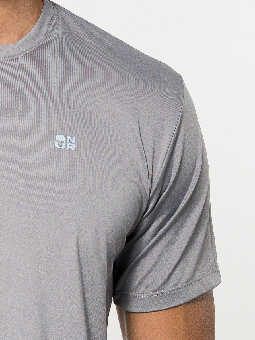 Camiseta Tela Fria Básica Gris Claro