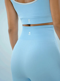 Lycra Larga Sin Costuras Azul Claro