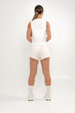 Pleat Tank Top Ivory
