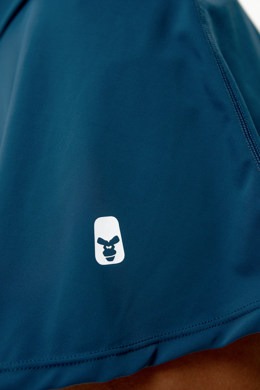 FALDA SHORT PRETINA ALTA AZUL PETROLEO