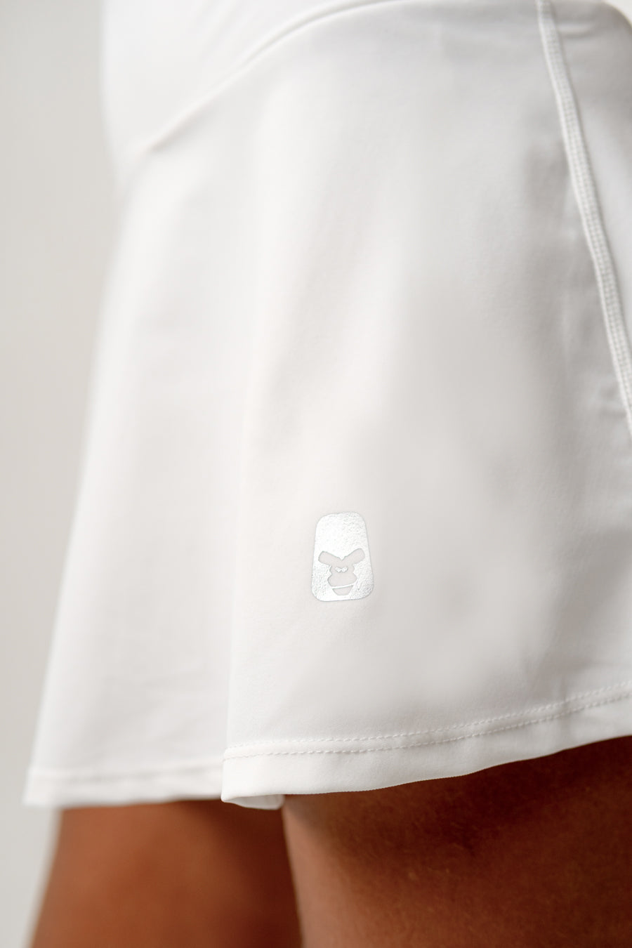 Falda Short Pretina Alta Blanca