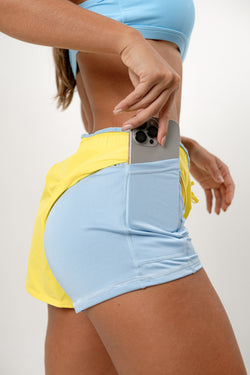 SHORT CON LYCRA RUNNING ICE LEMONADE