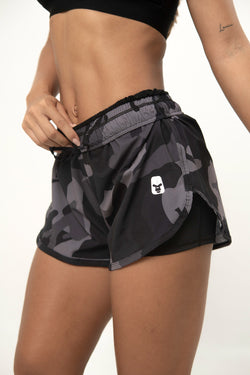 SHORT CON LYCRA RUNNING MILITAR OSCURO