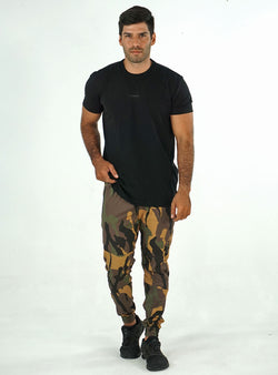 Jogger Casual Militar Cafe Hombre