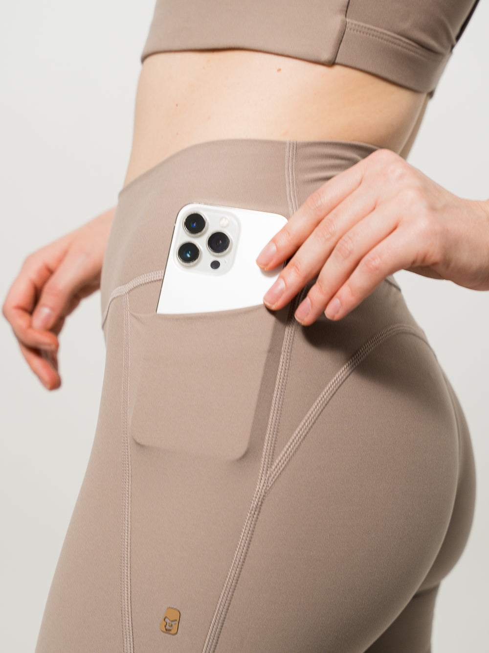 Lycra Larga Pretina Alta Mocca