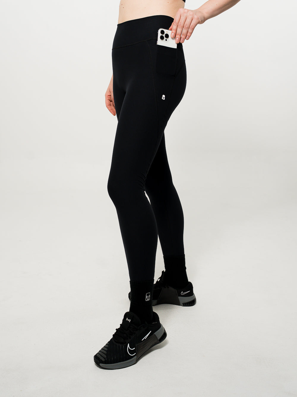 Lycra Larga Pretina Alta Negra