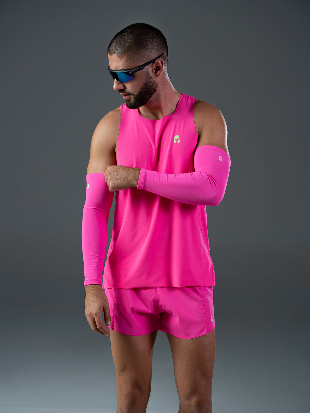 Mangas Running Hombre Neon Pink