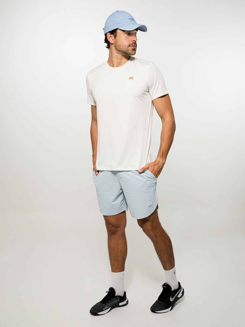 Camiseta Tela Fria Basica Crema Logo 3D