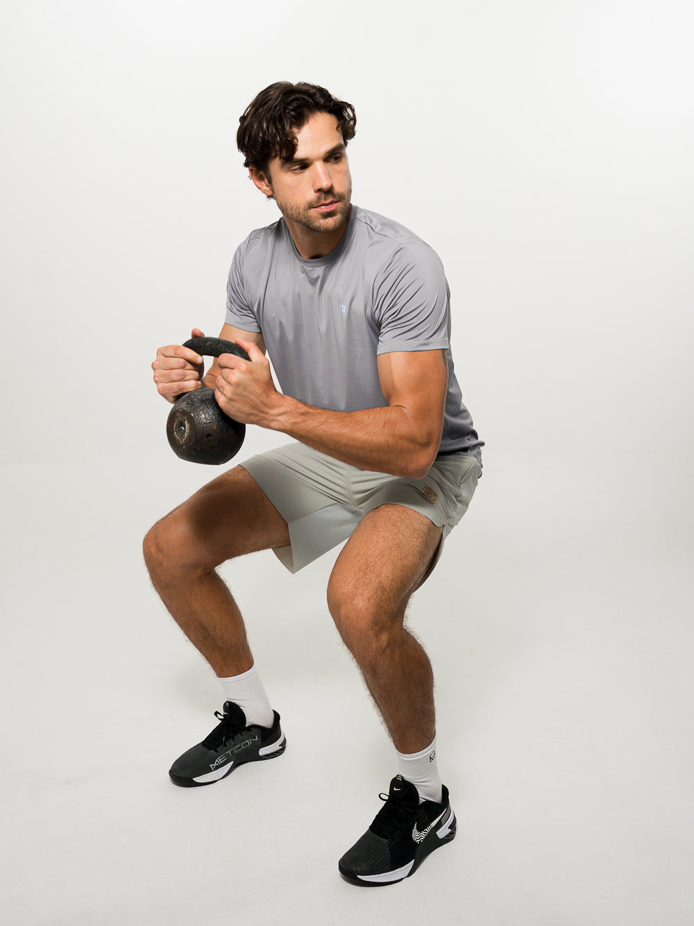 Camiseta Tela Fria Básica Gris Claro