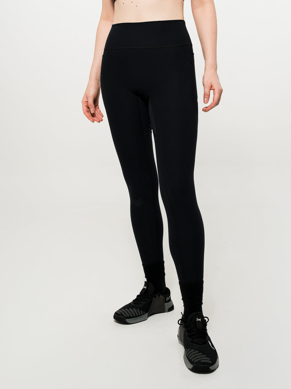 Lycra Larga Pretina Alta Negra