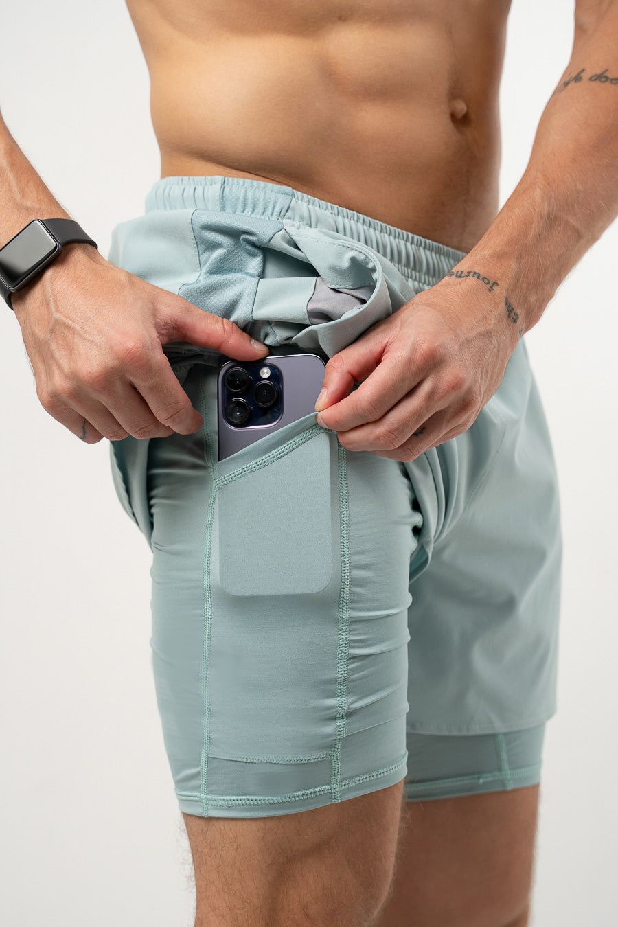 Pantaloneta Running Verde Menta