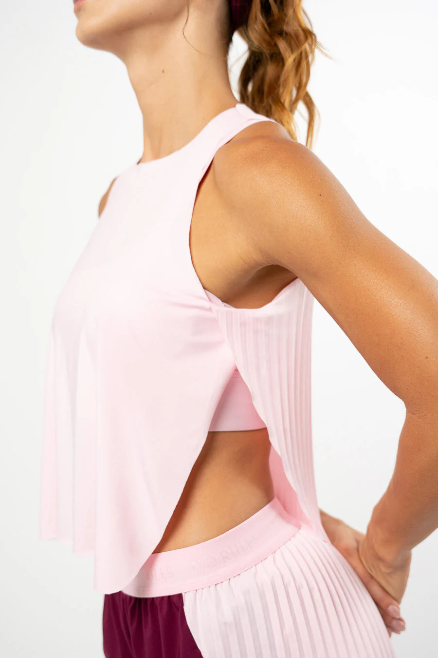 Pleat Tank Top Bubble Gum*