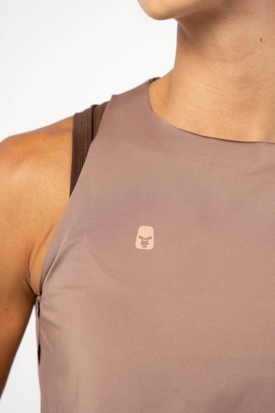 Pleat Tank Top Mocca