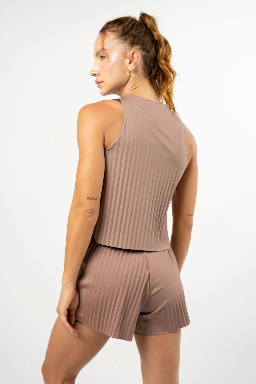 Pleat Tank Top Mocca*