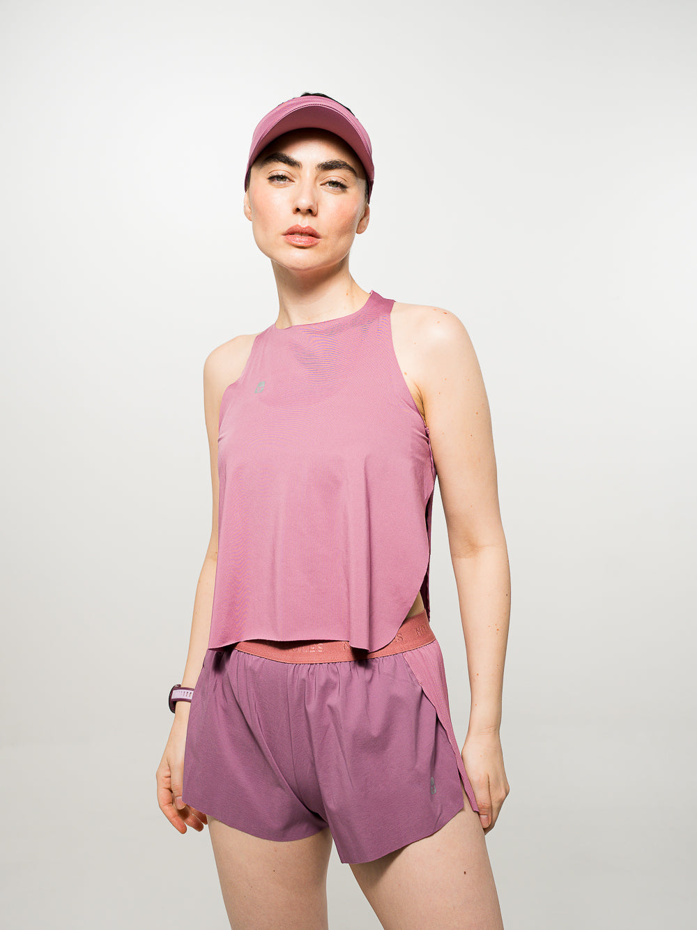 Pleat Tank Top Berry