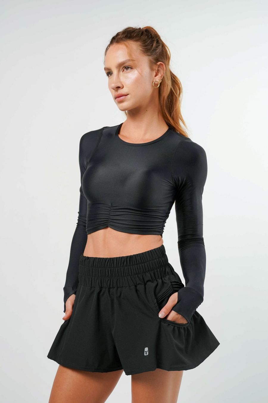 Conjunto Running Retro Rush Negro