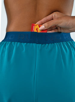 SHORT CON LYCRA RUNNING CON ELÁSTICO AQUA