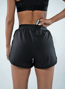 SHORT CON LYCRA RUNNING CON ELÁSTICO NEGRO