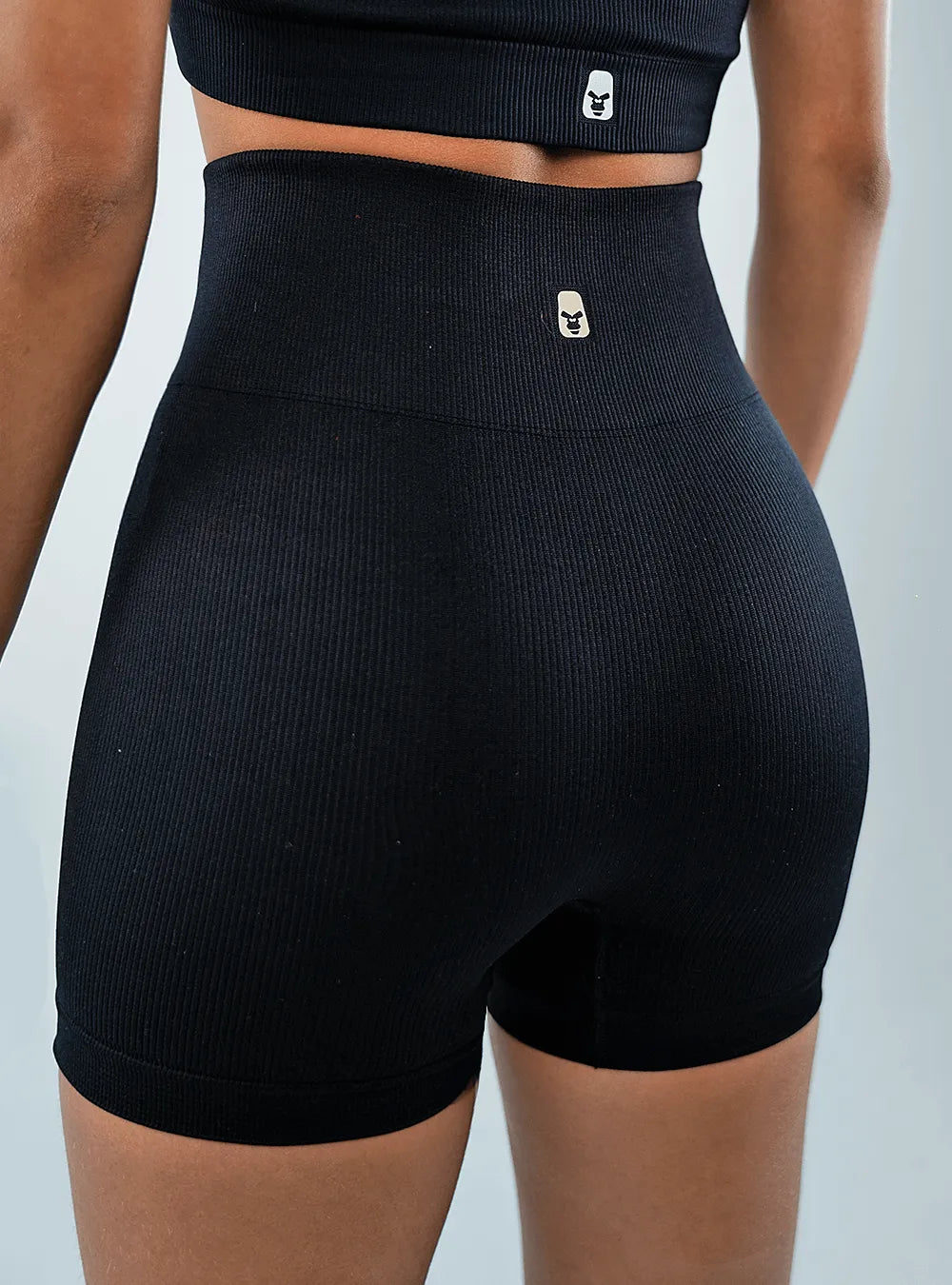 Short Pretina Alta Sin Costuras Negro