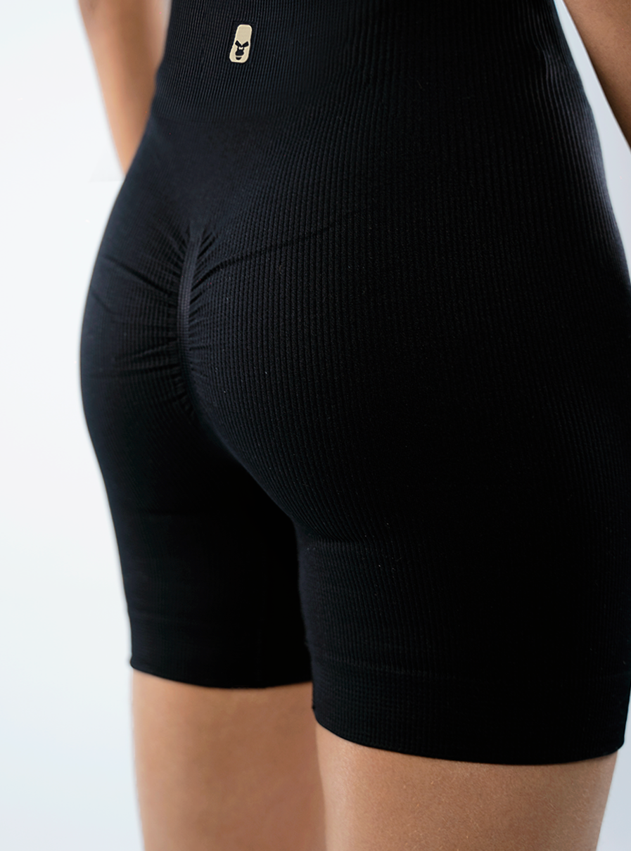 Short Pretina Alta Sin Costuras Negro