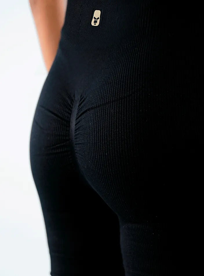 Lycra Larga Sin Costuras Negra