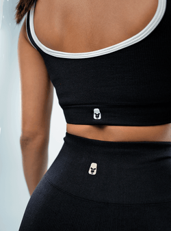 Conjunto sin Costuras Circle Negro / Blanco