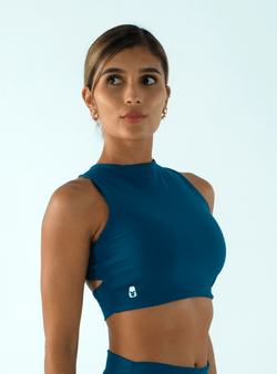 TOP TRENZA AZUL PETROLEO