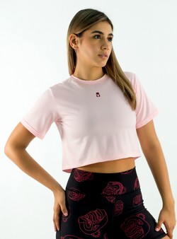 CROP TOP TELA FRÍA ROSADO