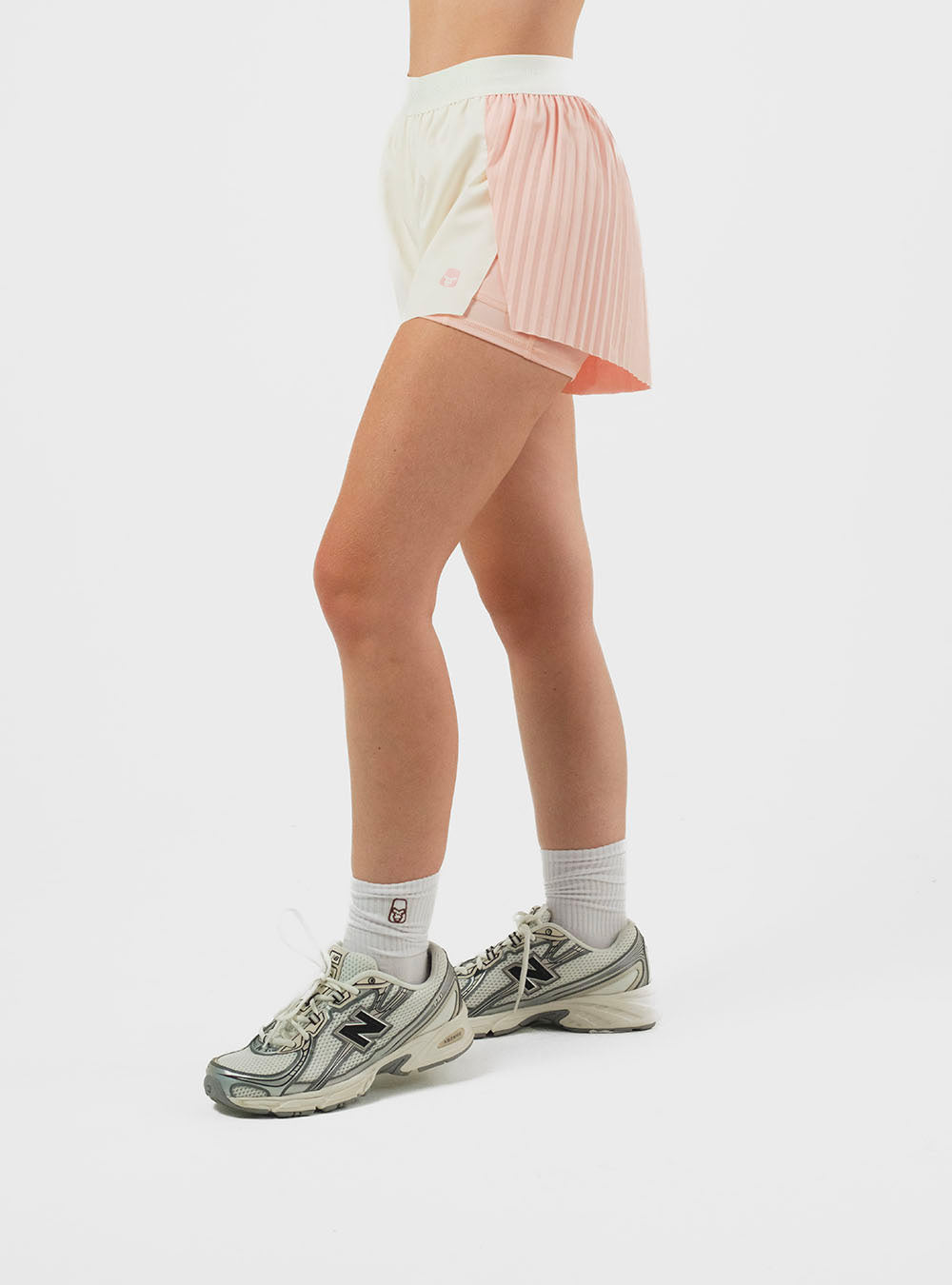 SHORT RUNNING PERFORMANCE CON LYCRA IVORY