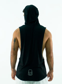 CAMISETA ESQUELETO CON CAPOTA NEGRO
