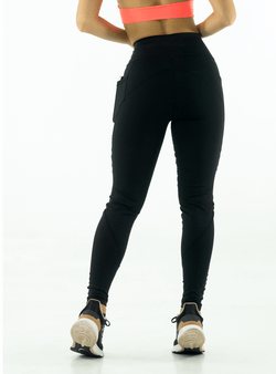 LYCRA LARGA PRETINA ALTA CON BOLSILLO NEGRA