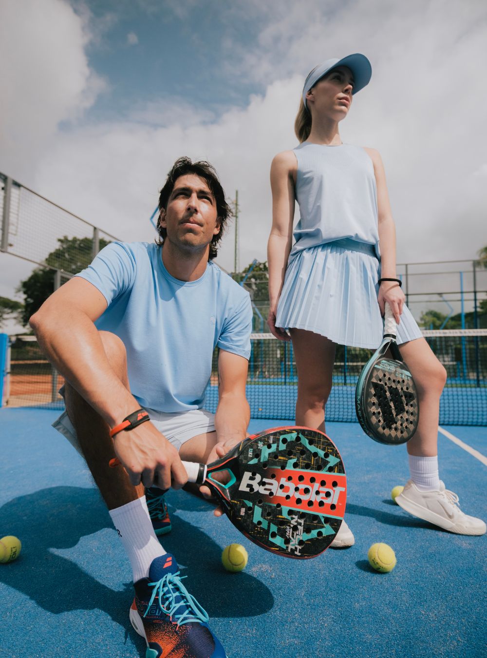Retro Matching Pair Azul Claro