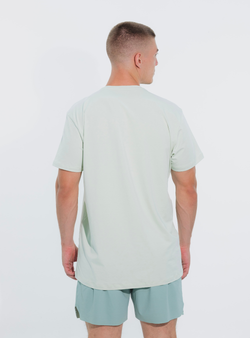 Camiseta Algodon Logo Bordado Verde Menta