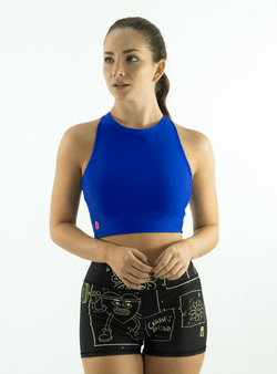 TOP TRENZA AZUL REY
