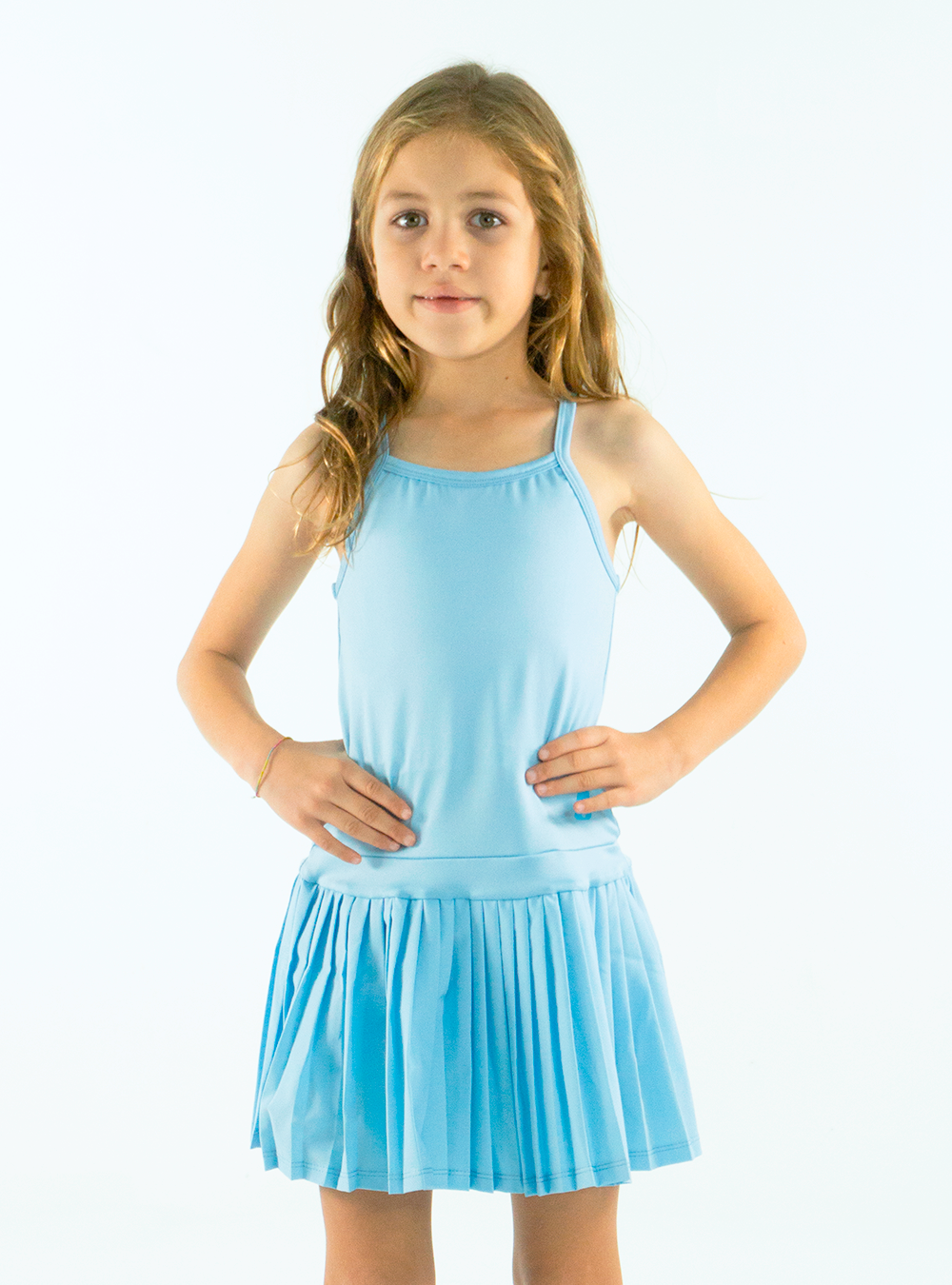 VESTIDO DEPORTIVO NIÑA AZUL CLARO