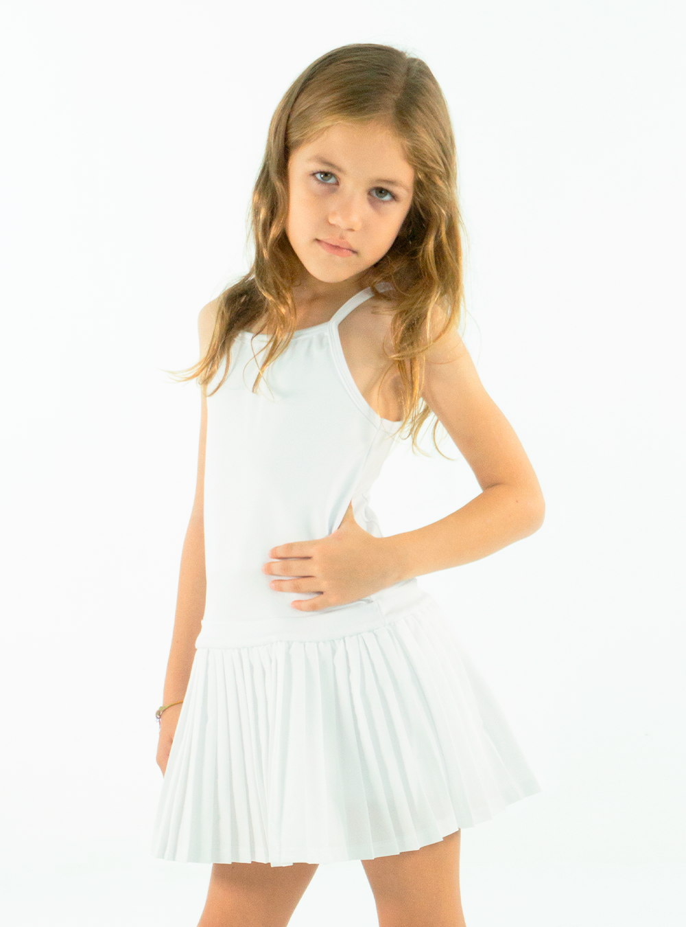 VESTIDO DEPORTIVO NIÑA BLANCO