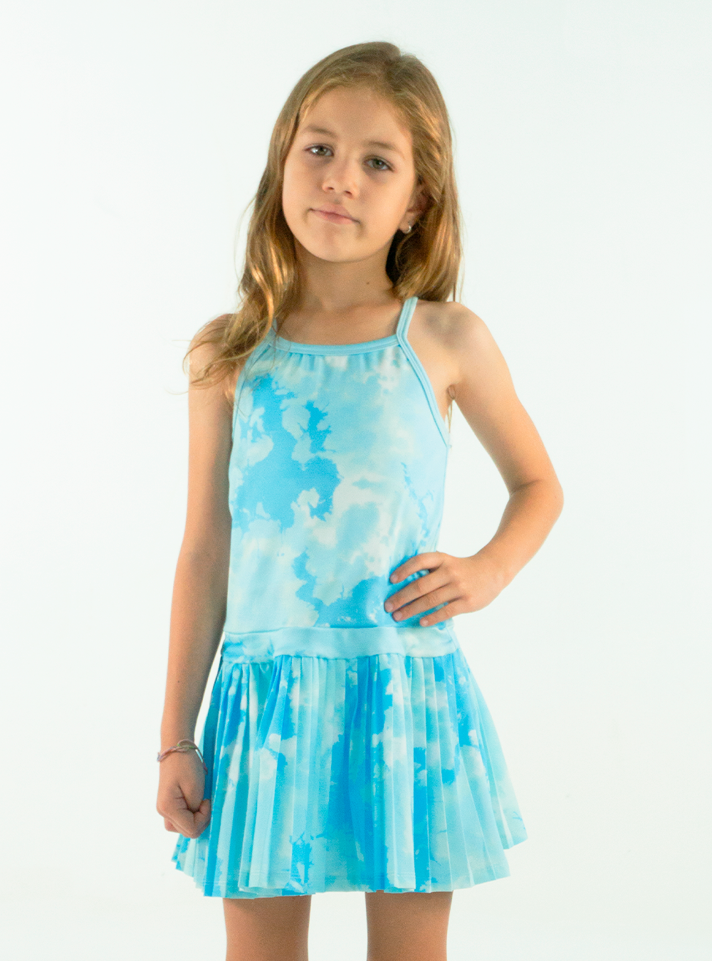 VESTIDO DEPORTIVO NIÑA NUBES AZULES