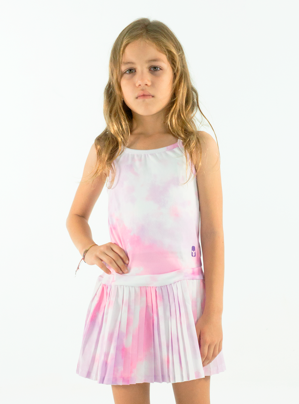VESTIDO DEPORTIVO NIÑA NUBES ROSAS